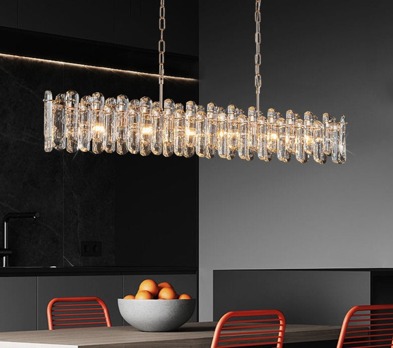 Lustre de luxe en cristal Sergia fait à la main