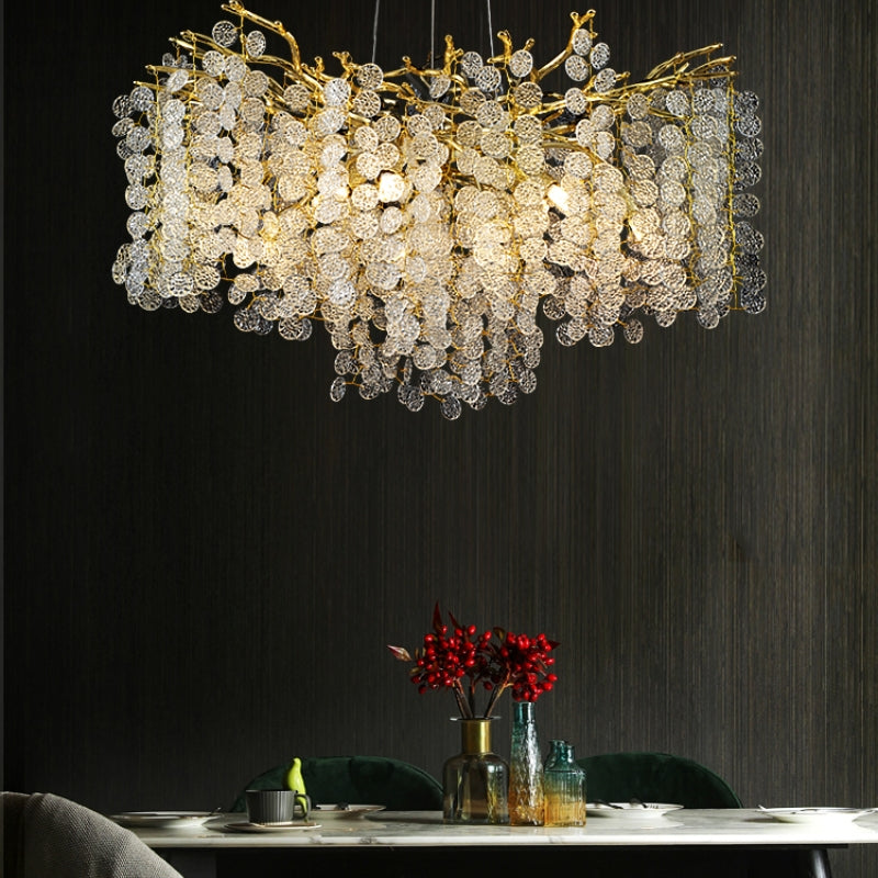 Lustre rond de luxe fait main Juturna