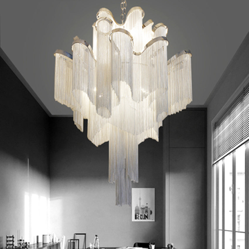 Maxina Modern Polished Chain Handmade Luxury Chandelier