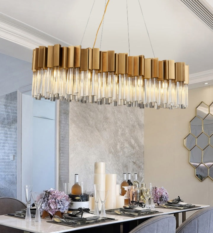 Decima Crystal Luxury Handmade Bronze Chandelier