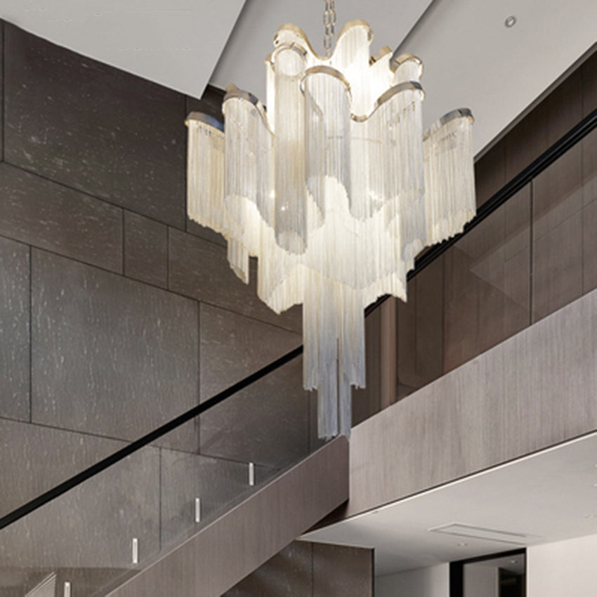 Maxina Modern Polished Chain Handmade Luxury Chandelier