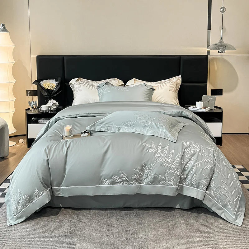 Adelia Tower Grey 400TC Egyptian Cotton Bedding Set