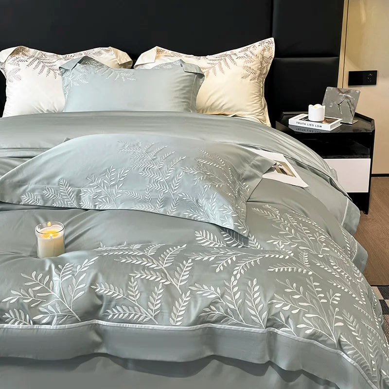 Adelia Tower Grey 400TC Egyptian Cotton Bedding Set