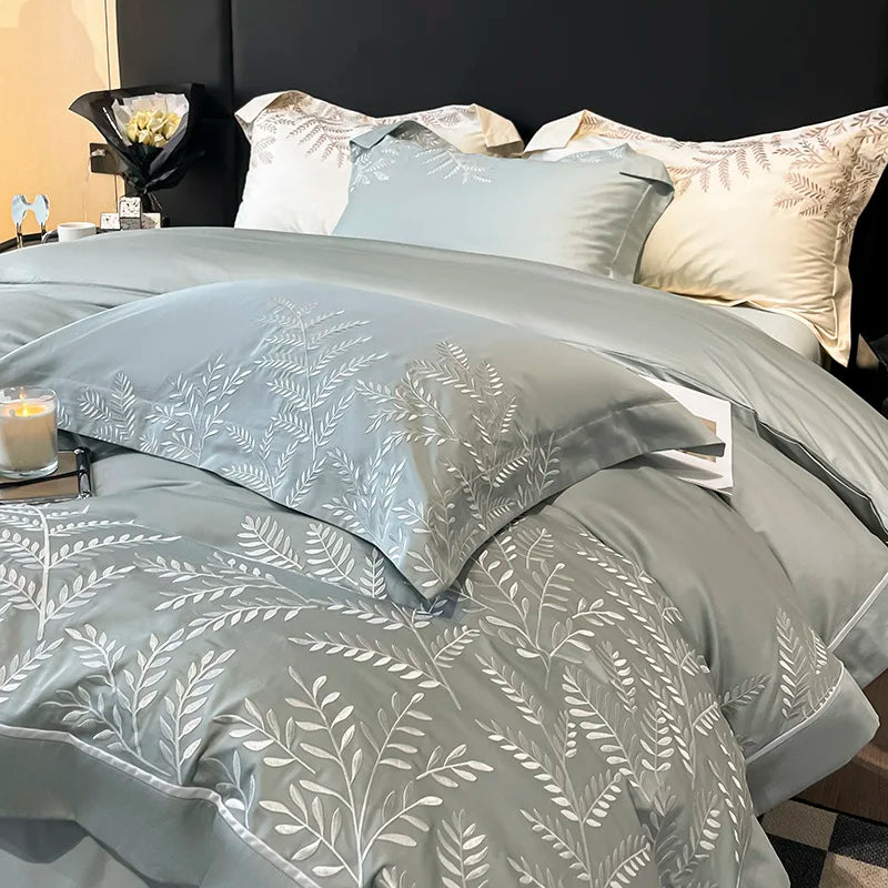 Adelia Tower Grey 400TC Egyptian Cotton Bedding Set