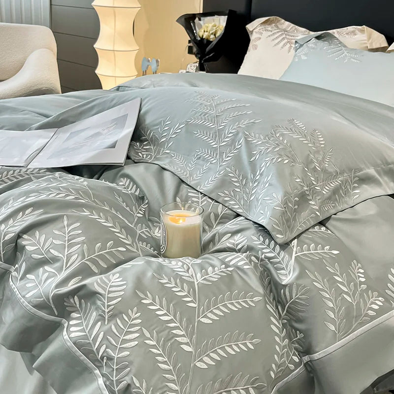 Adelia Tower Grey 400TC Egyptian Cotton Bedding Set