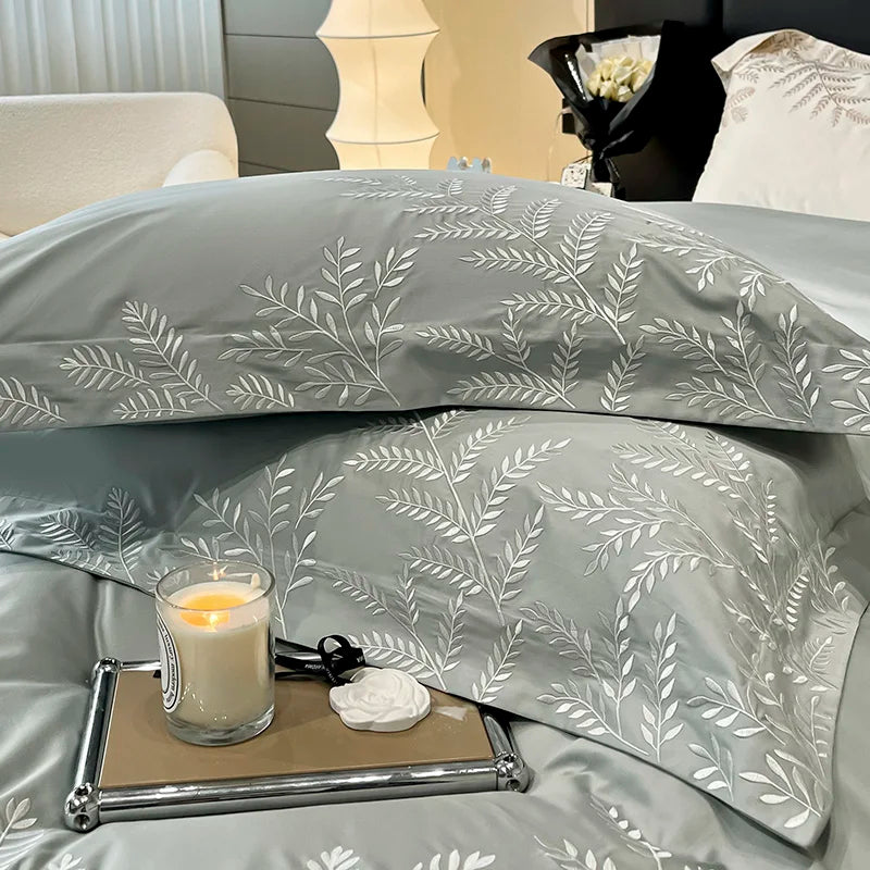 Adelia Tower Grey 400TC Egyptian Cotton Bedding Set
