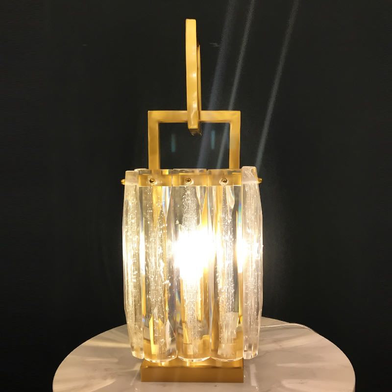 Tacita Kupfer Kristalle handgefertigte Tischlampe