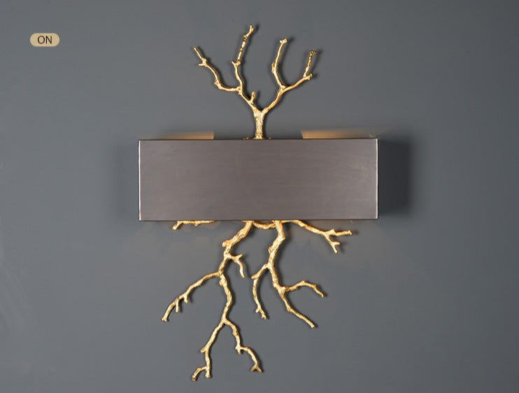 Lampe murale en cuivre Fulvia fabriquée à la main