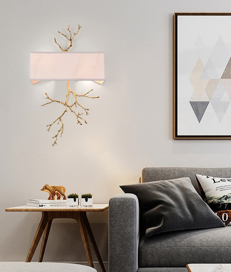 Lampe murale en cuivre Fulvia fabriquée à la main