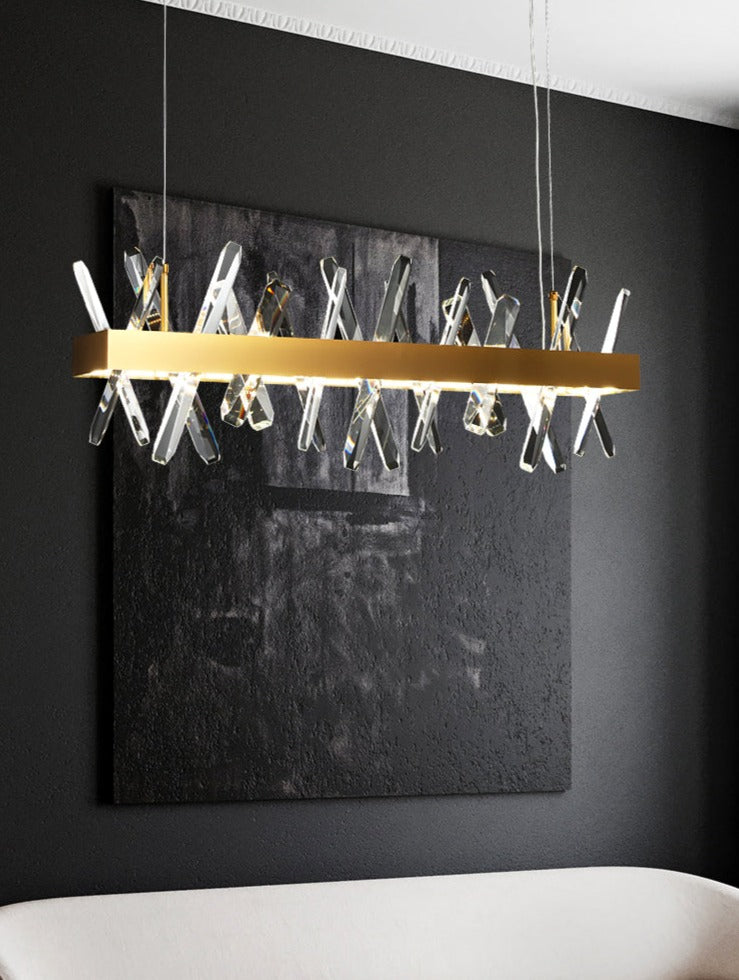 Lustre en cristal de luxe fait main Angerona