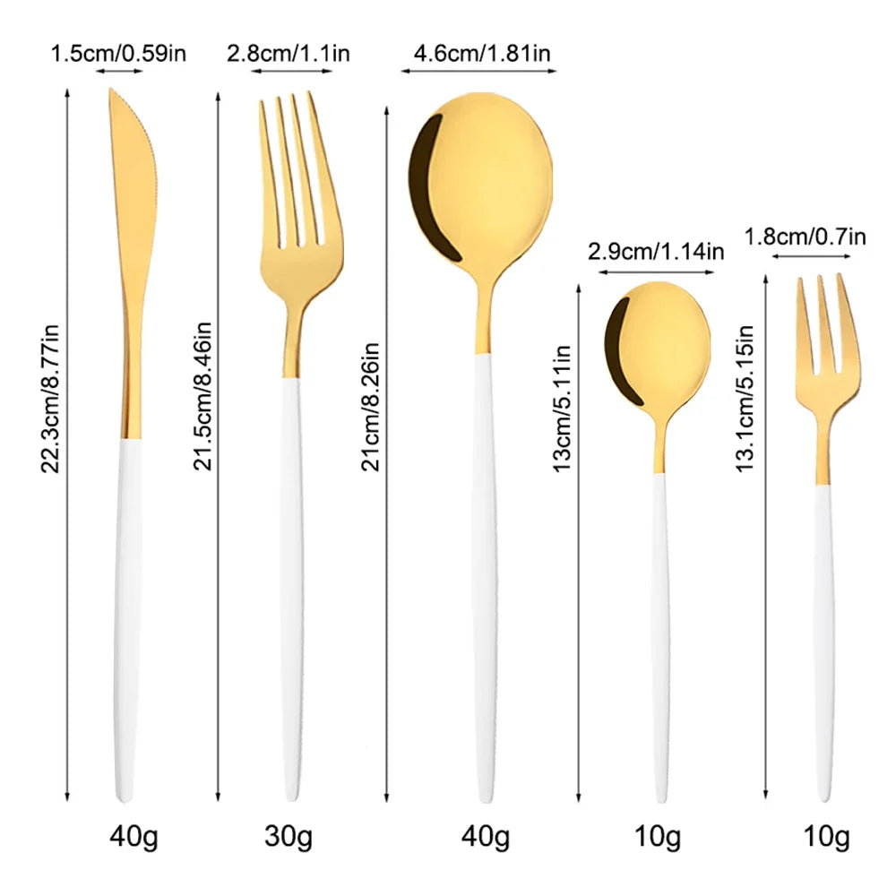 Anastasia Gold Luxury Flatware Set