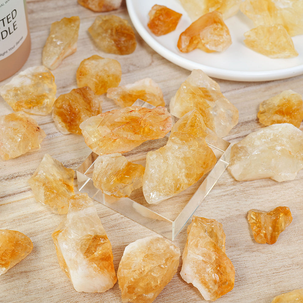 Natural Raw Citrine Stones Home Decoration