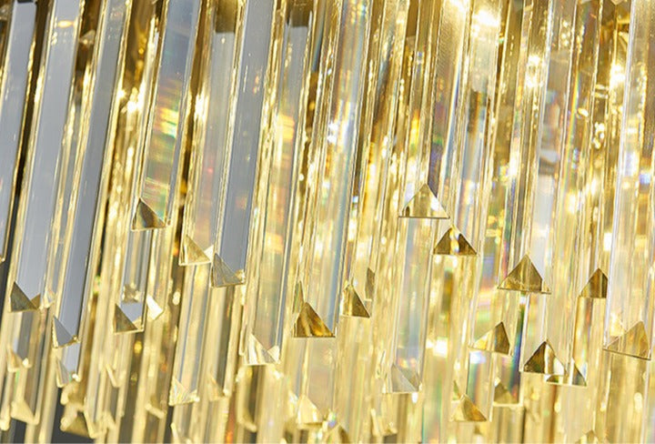 Astra Natural Crystal Luxury Gold Kronleuchter