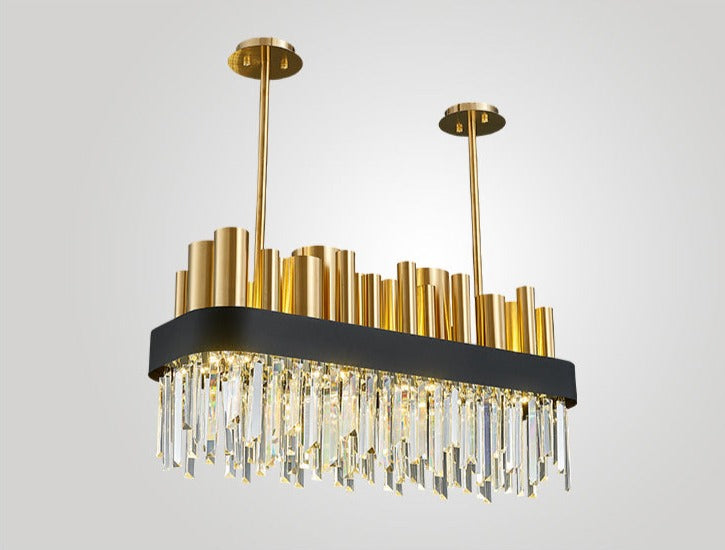 Astra Natural Crystal Luxury Gold Kronleuchter