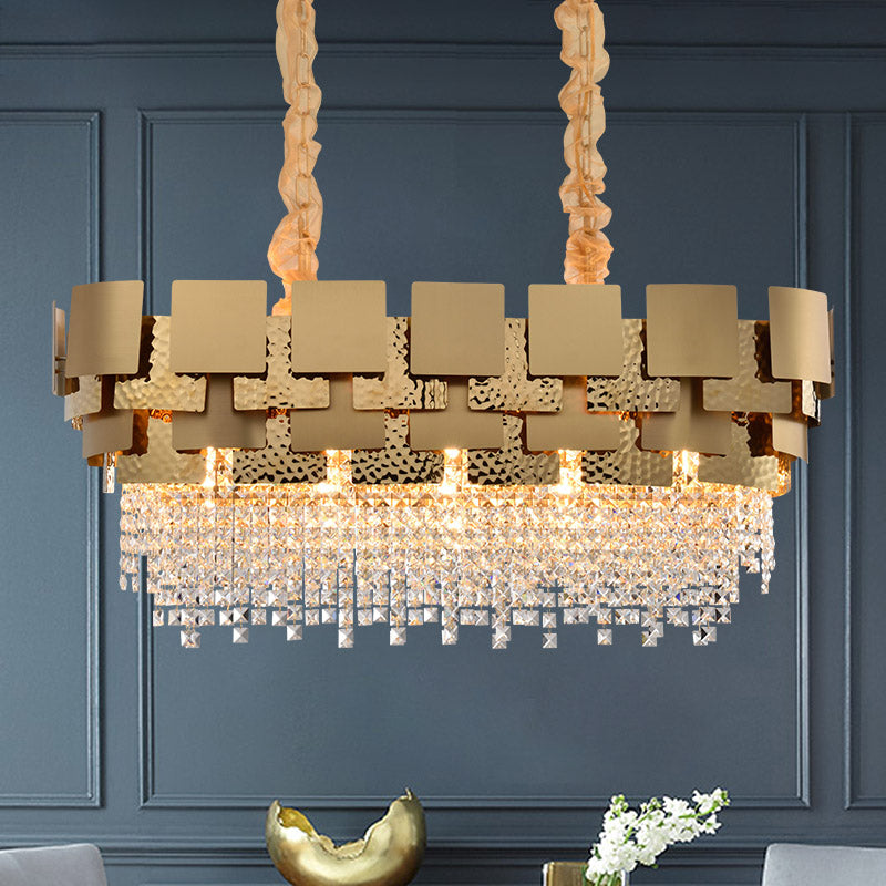 Lustre en cristal de luxe fabriqué à la main Claudia