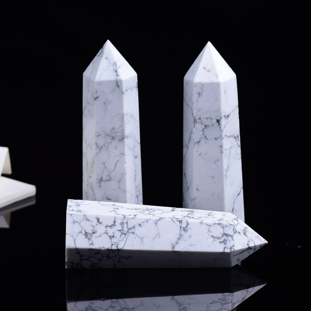 Howlite Crystal Point Luxury Home Decoration