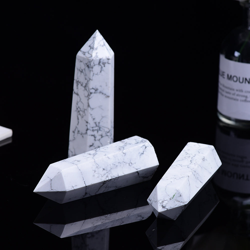 Howlite Crystal Point Luxury Home Decoration