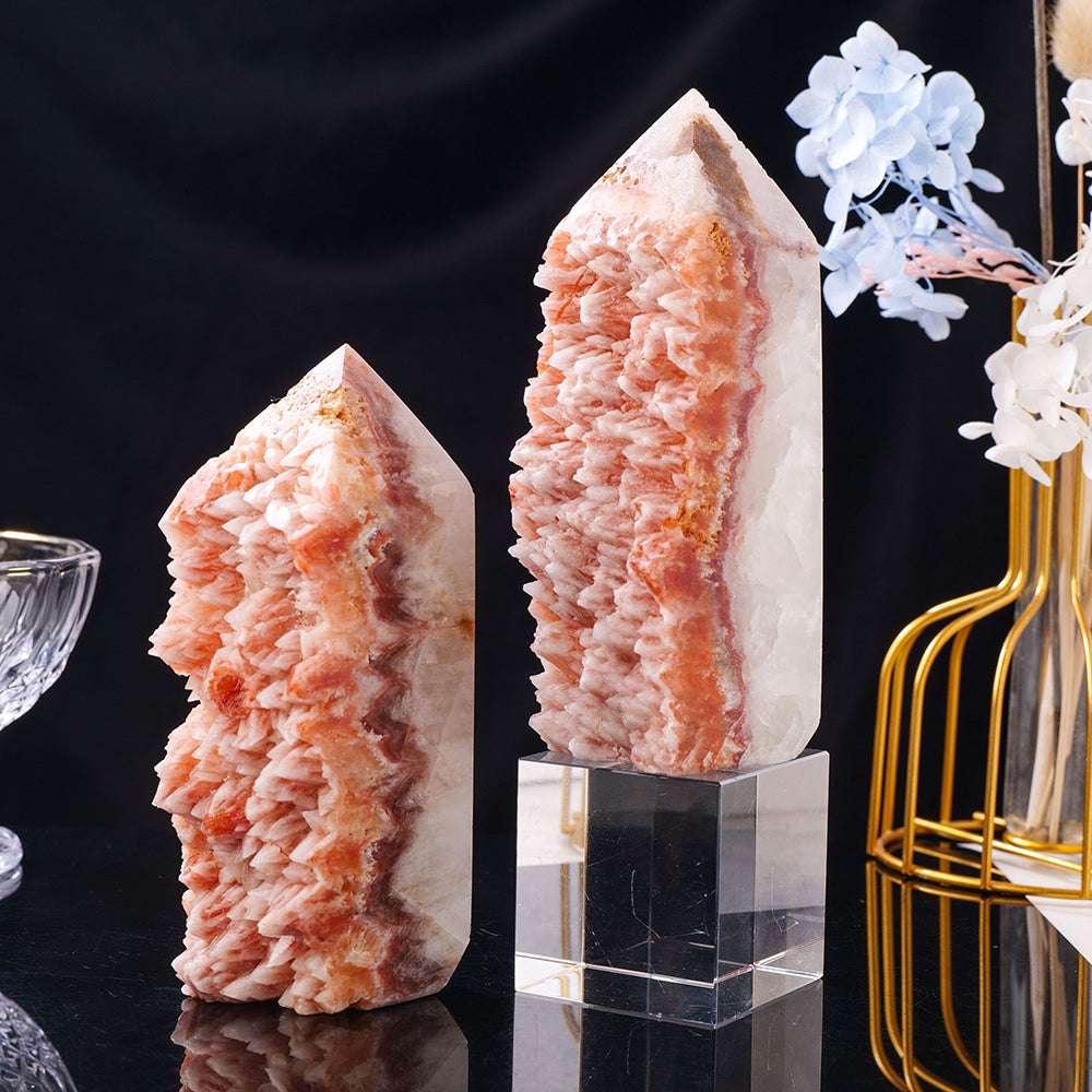 Red Teeth Natural Crystal Cluster Luxury Home Decoration