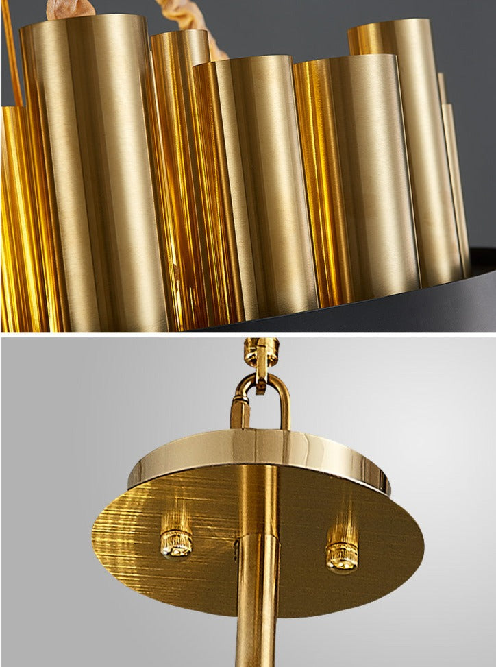 Astra Natural Crystal Luxury Gold Kronleuchter