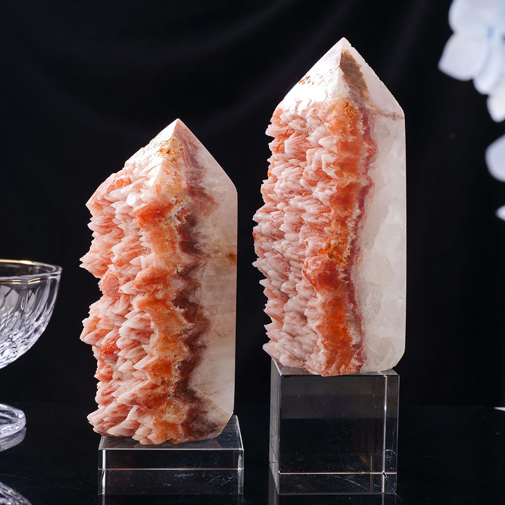 Red Teeth Natural Crystal Cluster Luxury Home Decoration
