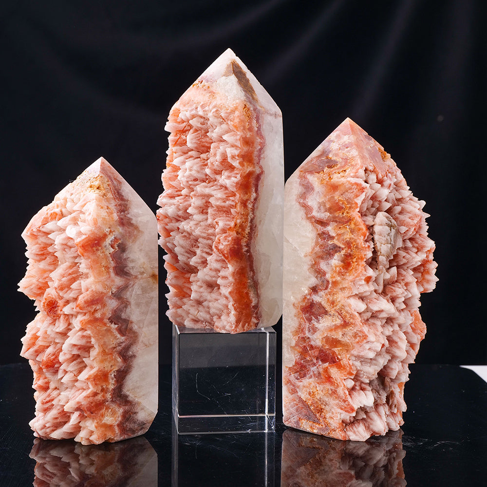 Red Teeth Natural Crystal Cluster Luxury Home Decoration