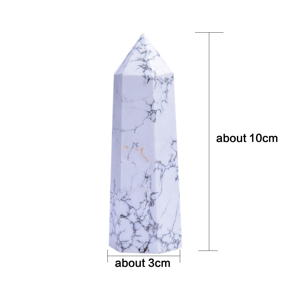 Howlite Crystal Point Luxury Home Decoration