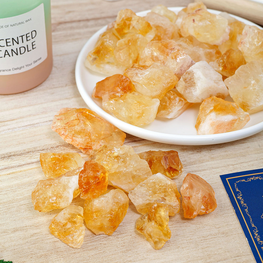 Natural Raw Citrine Stones Home Decoration