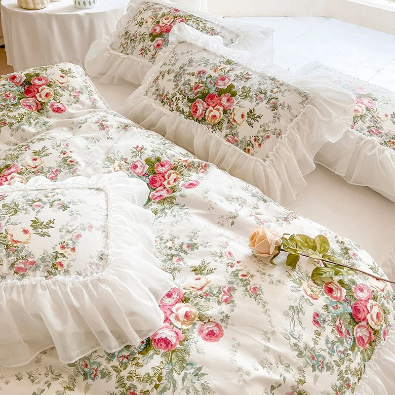 Alice Flowers Egyptian Cotton Luxury Duvet Bedding Set