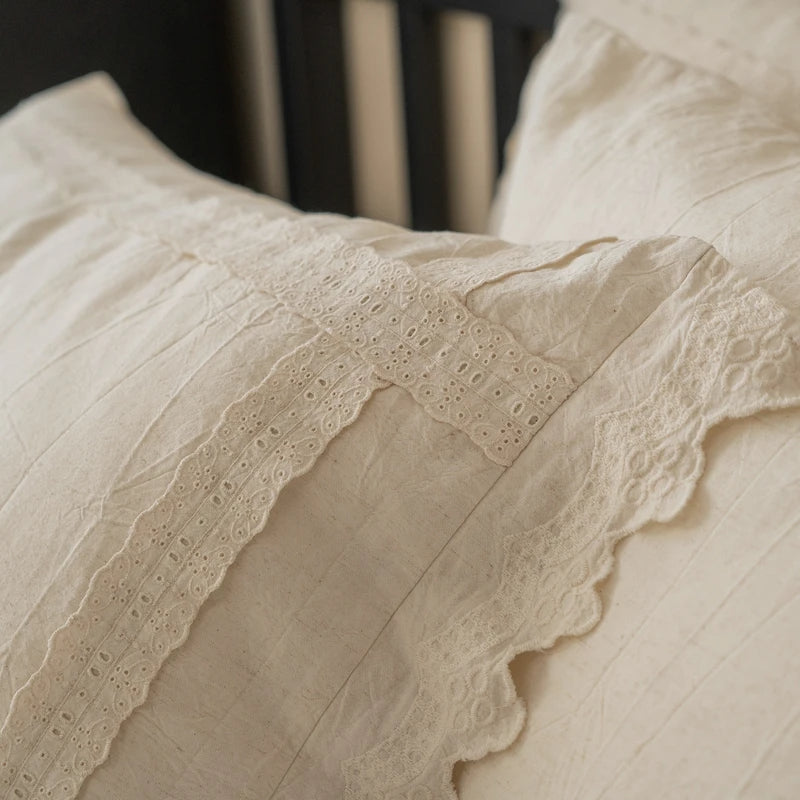 Eudoxia Natural Linen Cotton Vintage Bedding Set