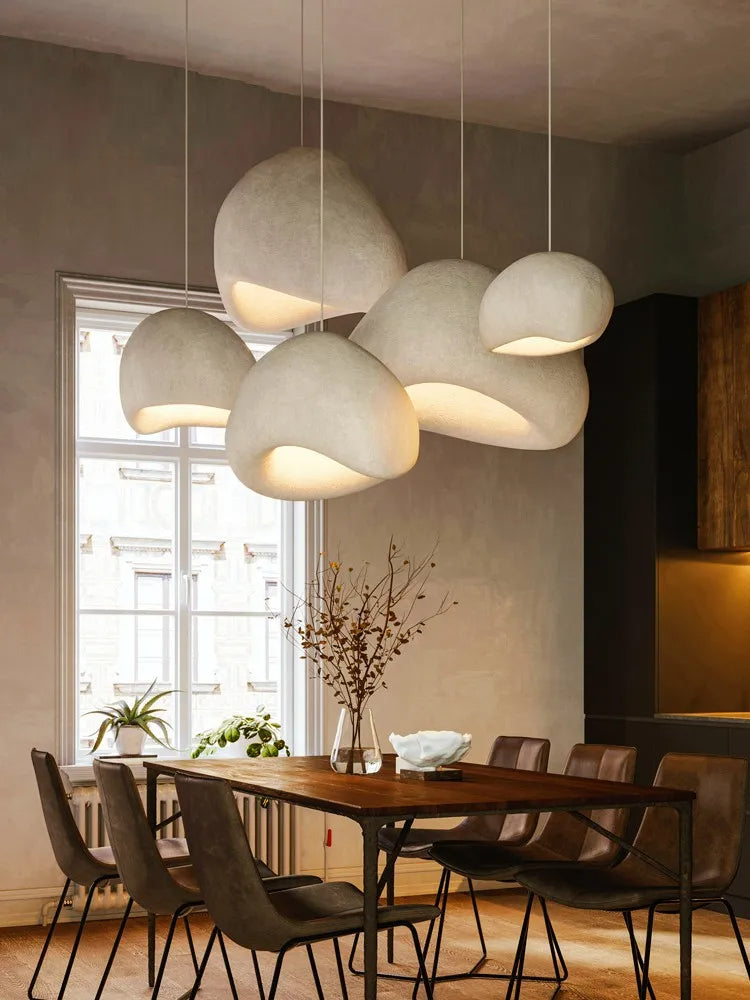 Elettra Handmade Minimalist Neutral Pendant Light