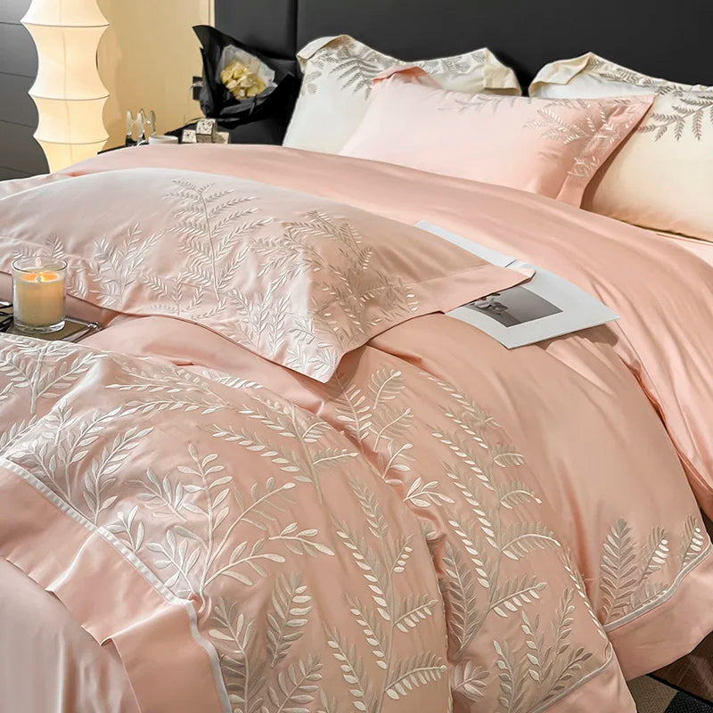 Adelia Almond 400TC Egyptian Cotton Bedding Set