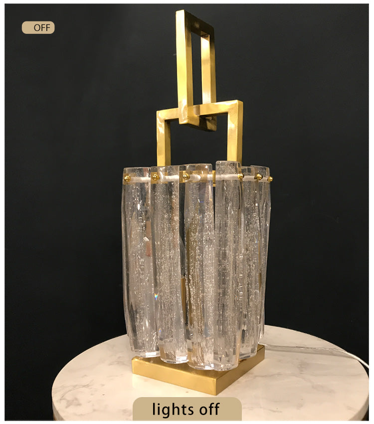 Tacita Copper Crystals Handmade Table Lamp