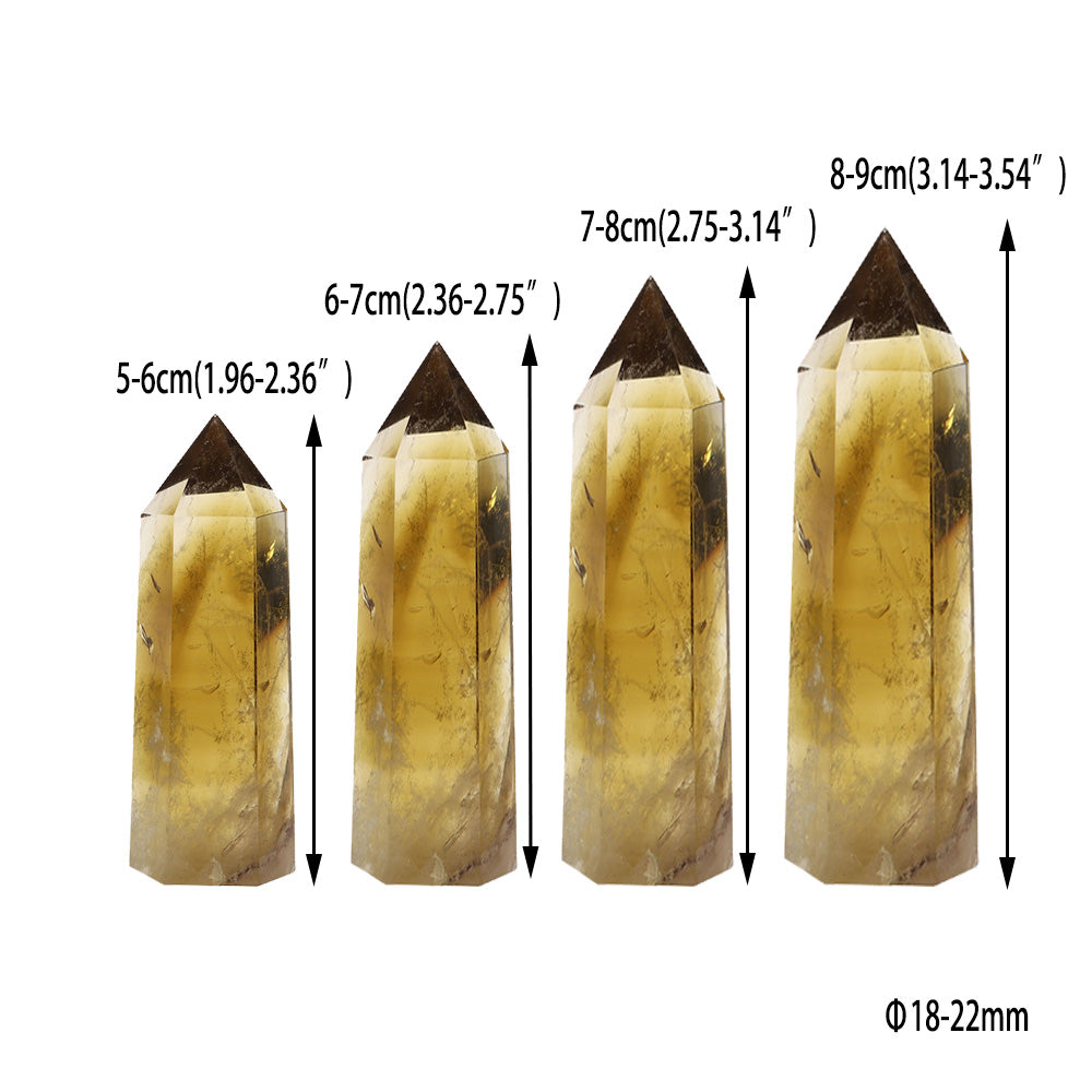 Citrine Crystal Point Home Polished Obelisk Φ18-22mm