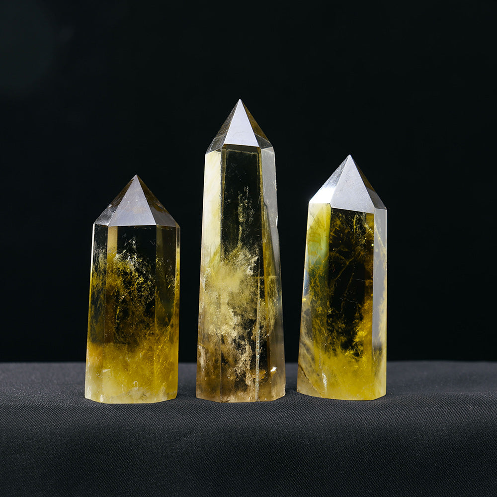 Citrine Crystal Point Home Polished Obelisk Φ18-22mm