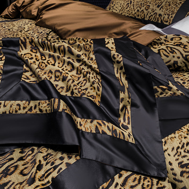 Panthera 1400TC Egyptian Cotton Satin Jacquard Luxury Bedding Set - DARIYA HOME