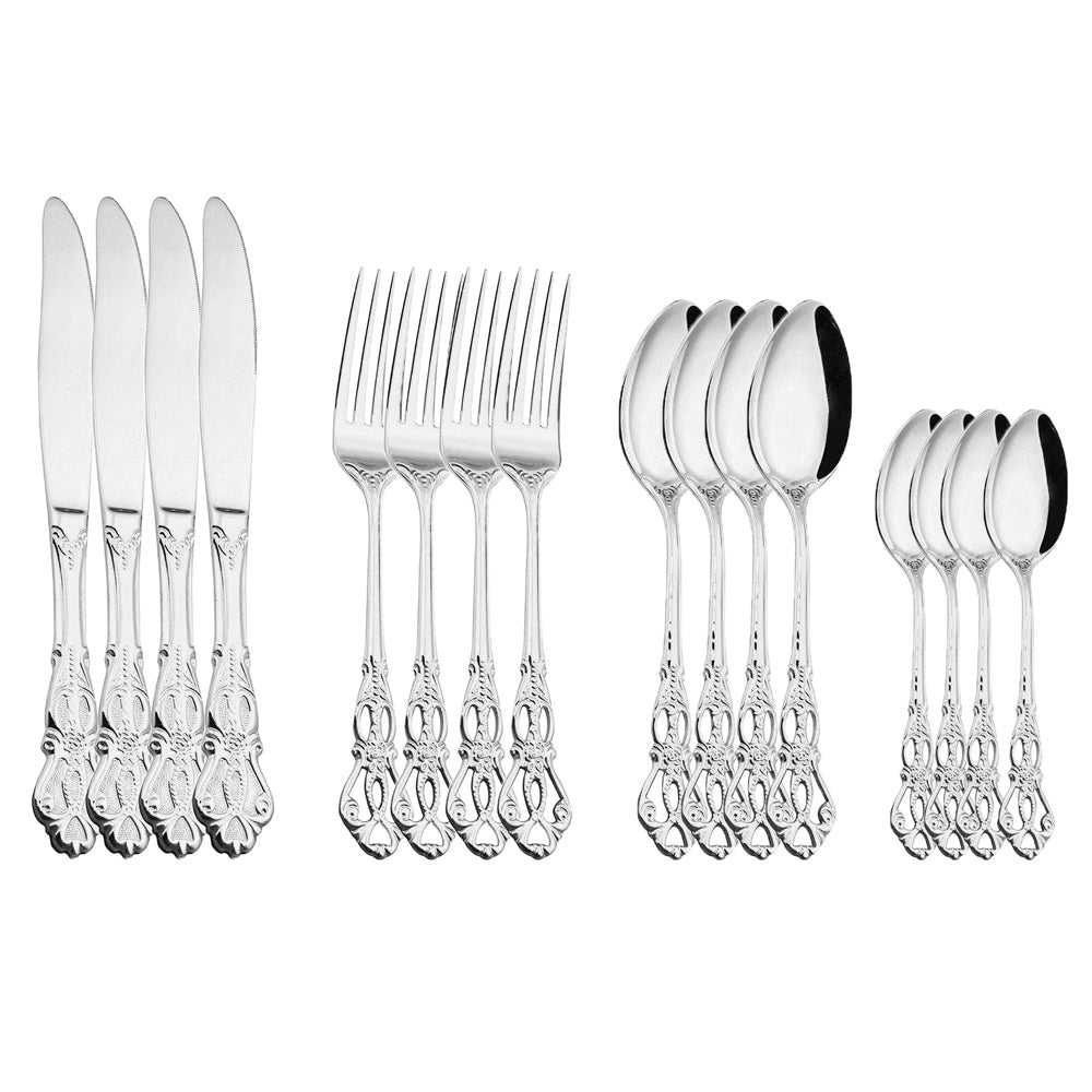 Diana Silver Royal Cutlery Set - DARIYA HOME