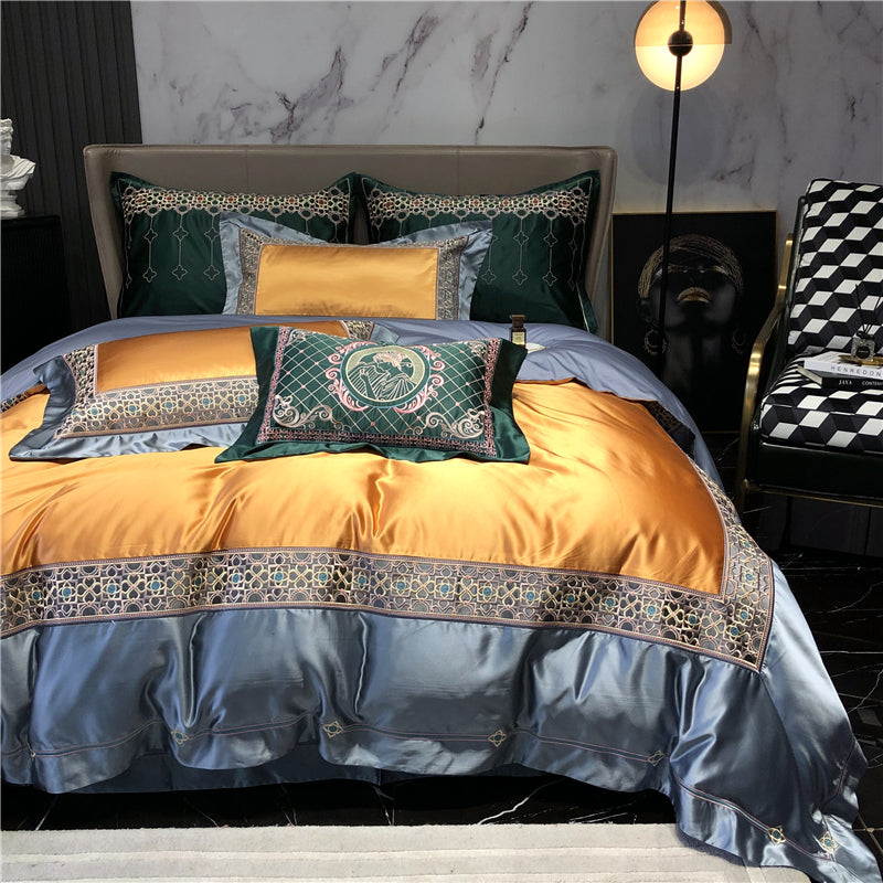 Helen Salomie Luxury Egyptian Cotton Royal Embroidery Duvet Bedding Set - DARIYA HOME