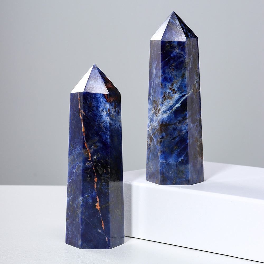 Natural Sodalite Crystal Point Luxury Home Decoration