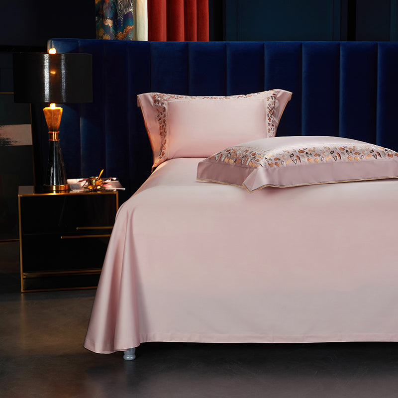 Elice Pink Luxury 1000TC Egyptian Cotton Royal Embroidery Duvet Bedding Set - DARIYA HOME