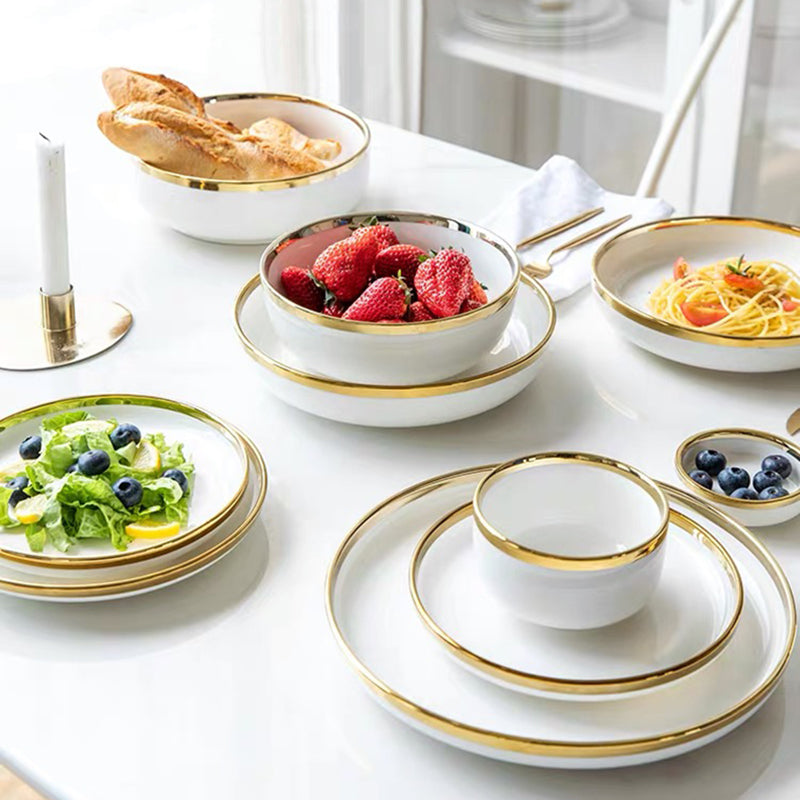 Eugenia White Luxury Dinnerware Set - DARIYA HOME