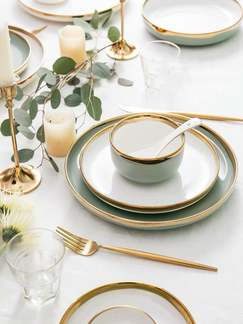 Eugenia White Luxury Dinnerware Set - DARIYA HOME