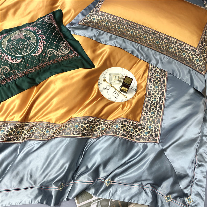 Helen Salomie Luxury Egyptian Cotton Royal Embroidery Duvet Bedding Set - DARIYA HOME