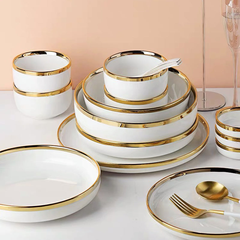 Eugenia White Luxury Dinnerware Set - DARIYA HOME