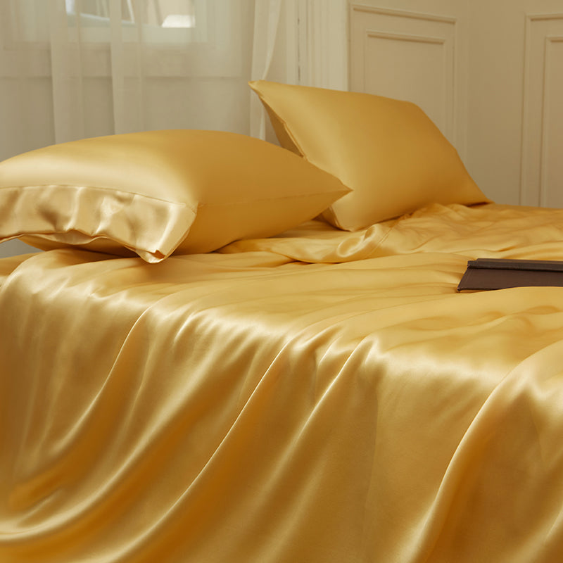 Thana Apache Mulberry Silk Luxury Bedding Set - DARIYA HOME