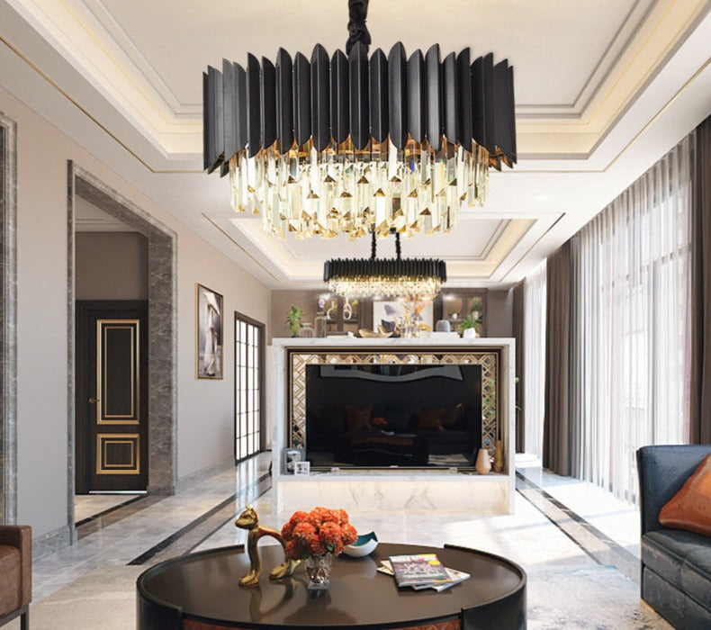 Augusta Crystal Luxury Black Chandelier