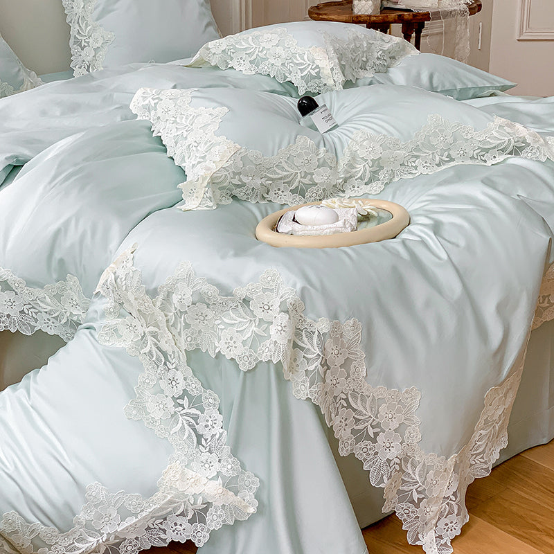 Erin Flowers Sky 1000TC Egyptian Cotton Luxury Duvet Bedding Set - DARIYA HOME