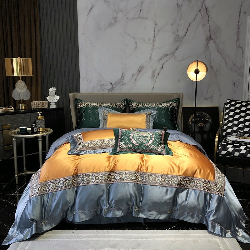 Helen Salomie Luxury Egyptian Cotton Royal Embroidery Duvet Bedding Set - DARIYA HOME