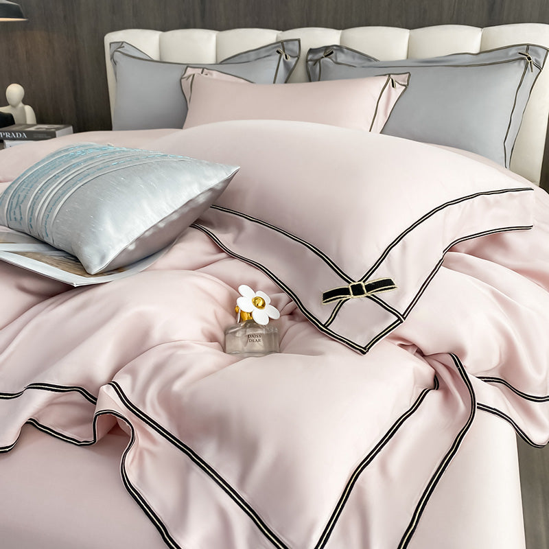 Nuria Clam Shell Bamboo Fiber Breathable Princess Bowknot Bedding Set - DARIYA HOME