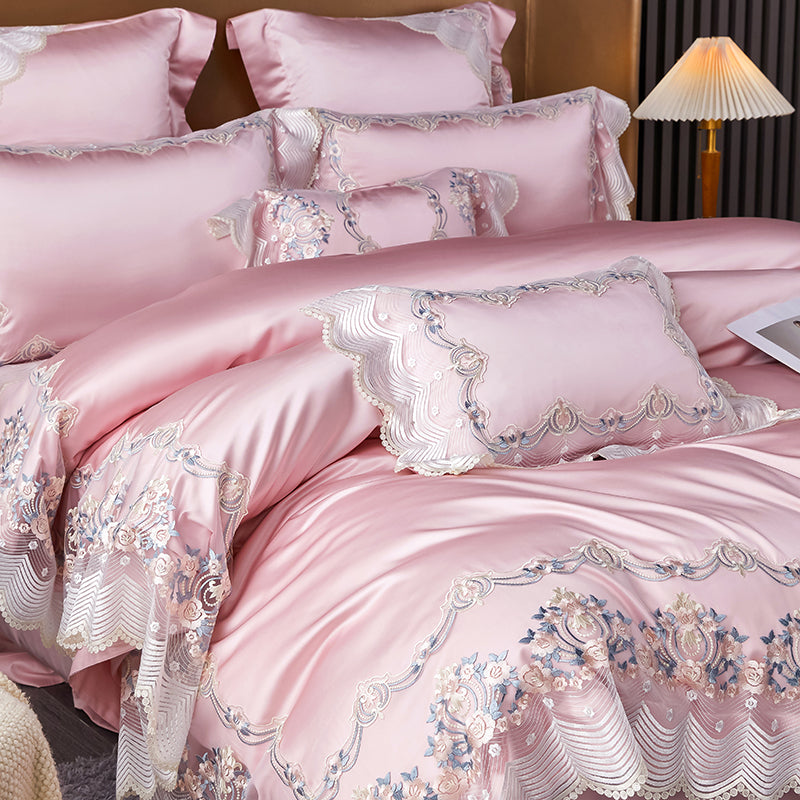 Layal Luxury Satin 1200TC Egyptian Cotton Duvet Bedding Set - DARIYA HOME