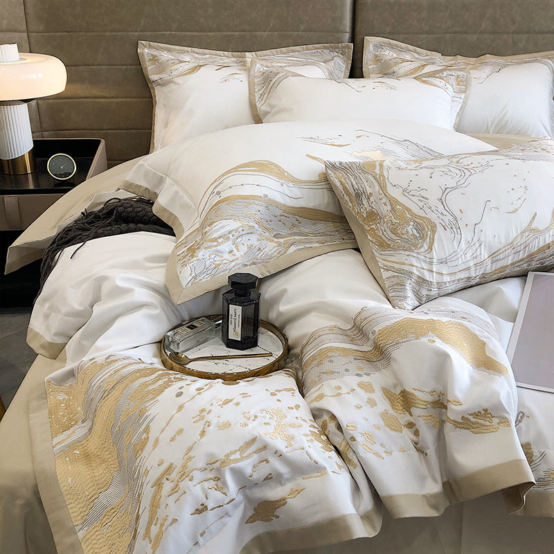 Bernadette 1000TC Egyptian Cotton Embroidered Duvet Bedding Set - DARIYA HOME